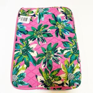 Vera Bradley Quilted 13″ Laptop Sleeve Bright Pink & Bold Tropical Paradise